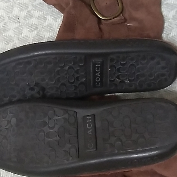 Coach Meyer signature embossed suede boots size 9.5 - Picture 4 of 5